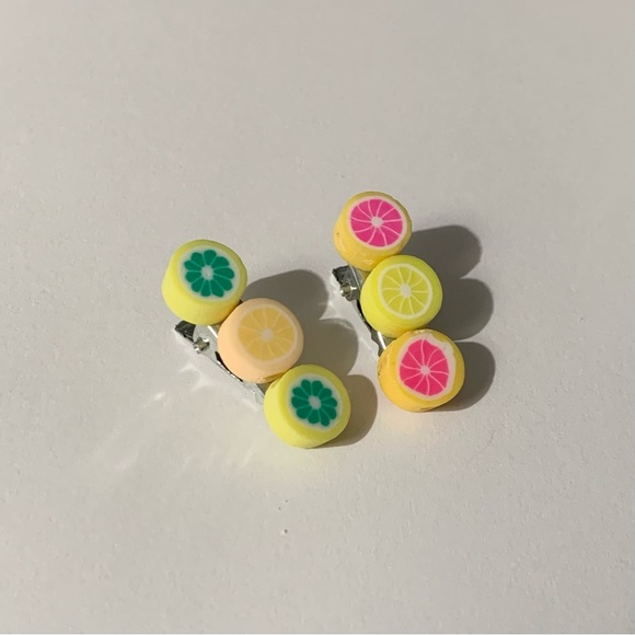 Handmade Citrus Fruit Hair Clips - Picture 4 of 7